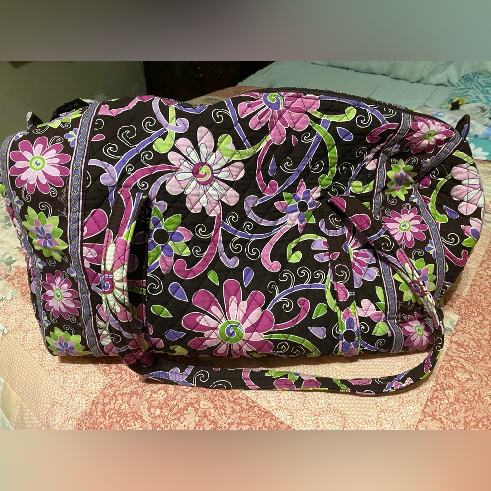 Vera Bradley Purple Punch Patterned Duffle Bag